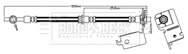 BORG & BECK stabdžių žarnelė BBH7059